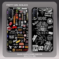 HK-43 Rock Band White Black Glass Glass Casing for VIVO S1 Y50 Y20s Y30 Y20i V50 V15 Y20 Y03 Y29 Pro