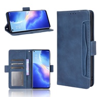 Multi-Card Slots Casing Oppo Reno 5 Pro 5G Wallet Case Oppo Reno5 5G PU Leather Magnetic Buckle Flip Cover