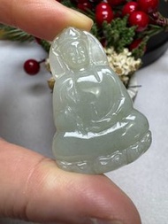 🅰️天然緬甸A貨翡翠 -珍藏系列🫧冰潤冰膠淡晴底白冰素衣觀音🫧