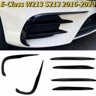 For Mercedes Benz E-Class W213 S213 ABS Car Front Bumper Lip Splitter Spoiler Fog Light Trim E200 E2