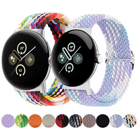 Braided Solo loop for Google pixel 2 band Accessories Smartwatch Elastic Adjustable Nylon belt corre