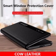 Luxury PU Leather Flip Case For Honor Magic V5 V3 V2 VS 2 5G Smart View Windows Protective Cover Wit