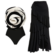 ＜901＞2024 New Flower One Piece Swimsuit Luxury Women Swimwear Monokini Bodysuit Swim Suit Bathing Su