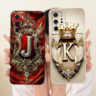 For Huawei P40 Pro Case ELS-NX9 ELS-N04 ELS-AN00 Cool Crown Letters Cover Soft Silicone Case For Hua
