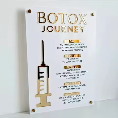 Botox Journey Acrylic Sign | Botox Aftercare Salon Sign | Aesthetics Aftercare Sign | Salon Decor fo