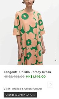 Marimekko Tangentti Unikko Jersey Dress