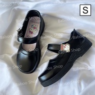 ของแท้ ถูกลิขสิทธิ์ รองเท้านักเรียนเด็กหญิง Sanrio Hello Kitty รองเท้านักเรียนคิตตี้ แบบคลิปล็อค รองเท้าคิตตี้