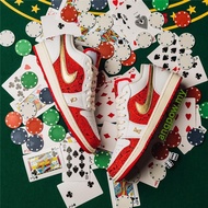 Fast DeliveryClassic Retro sports DJ518 Gold Poker Classic cut AJ1 low swords  NK-AJ 1 casual white/