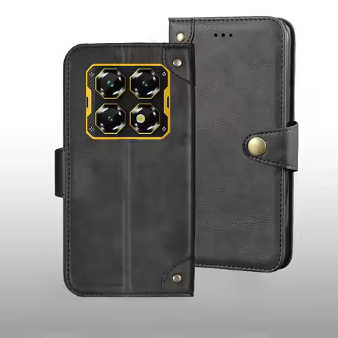 For Oukitel WP60 5G Case Metal Buckle Retro Leather Back Case Cover For Oukitel WP60 5G Fundas