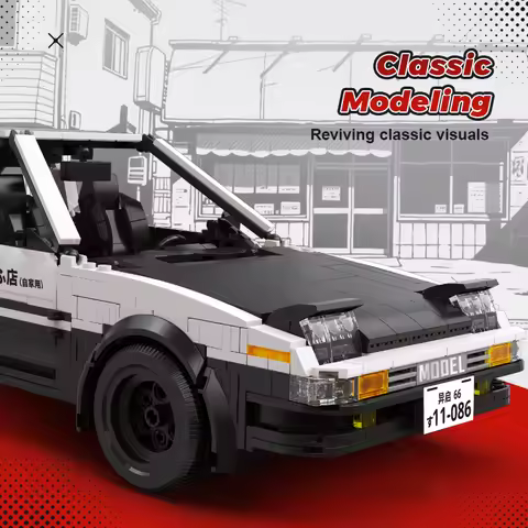 NEW 1491PCS City AE86 Cars Initial D Speed Racing Car Building Blocks Sports Creative Bricks Vehicle