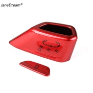 JaneDream 2Pcs Car Gear Knob Decorative Panel Frame and P Button Cover Trim Interior Decorative for 