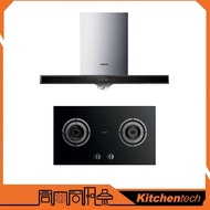 11.11 Promo Robam A815 T Shape Chimney Hood 90cm + B276 2 Burner Gas Cooker Stove Hob 4.2kw