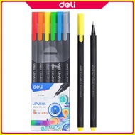 Deli 6 Colors Fine Liner Paint Marker Pen EQ900-06 Drawing Pen