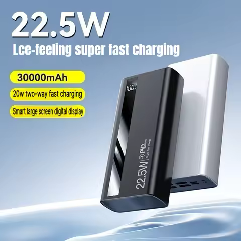 Dual-way Super Fast Charging Power Bank, 30000mAh/20000mAh Large Capacity, Lightweight Portable Digi
