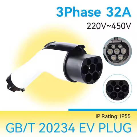ADPOW 16A/ 32A GBT EV Charger Plug Electric Car Charging Gun Head IP55 Watrtproof 3.5kw /7kw/11kw /2