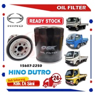 S2U Oil Filter Hino Dutro O-2179 15607-2250 Penapis Minyak Hitam Kereta