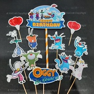 [Hot Item] Cake Topper Birthday - Oggy and the Cockroaches