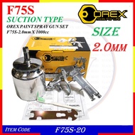 F75S-20 (F75S-2.0mm X 1000cc) OREX PAINT SPRAY GUN SET - SUCTION TYPE O01-02-F75S-2.0