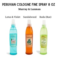 Murray & Lanman Peruvian Cologne Fine Spray Sandalwood, Ruda (Rue), Lotus & Violet 8oz