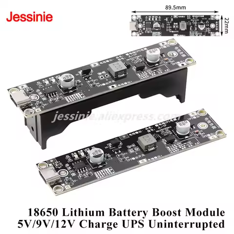 18650 Lithium Battery Boost Module 5V 9V 12V Charging UPS Uninterrupted Protection Charging Board Ty