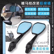 สำหรับยามาฮ่า XMAX300 XMAX 300 X-MAX300 X-MAX 2023กระจกมองหลังรถจักรยานยนต์กระจกแว่นตามองหลังด้านหลังขายึดตัวยึดกระจก