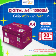 Thùng 4 ream giấy in A4 PaperOne Digital 100gsm - Giấy định lượng cao cho máy in laser in phun