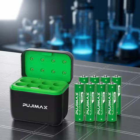 PUJIMAX 1.5V Constant Voltage AA Rechargeable Li-ion 4255mWh Battery With Intelligent LED Display Ar