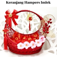 Keranjang hampers imlek rotan / keranjang parcel imlek besar GAM