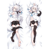 Anime Decor Pillow Case VTuber Meme Queen Shirakami Fubuki Dakimakura 2-Side Print Pillowcase Body C