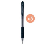 PILOT - BPGP-10R SuperGrip 按掣原子筆, 幼咀, 黑色 x 3支
