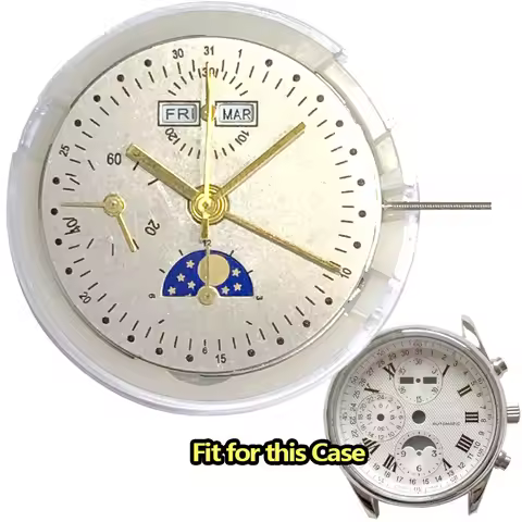 7751 chronograph 7750 movement mechanical watch calendar 2 time zones GMT watch movement mechanical 