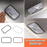 For Hyundai Elantra CN7 2020 2021 2022 Stainless steel Interior Reading Light Decorative Frame Rear 