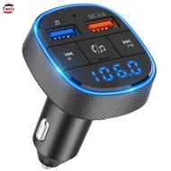 Car Charger Vehicle 1pcs 2 USB Accessories Bluetooth V5.0 Fast Charging