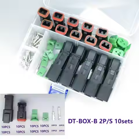 DT Connector DT04/06-2P/S 1.5 MM Waterproof Automotive Wire Deutsch Connector German kit Male And Fe