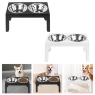 [Homyl478] Dog Water And Food Bowls, Elevated, Foldable Stand, Adjustable to 8.2 Inches, 22.1 Cm, 25
