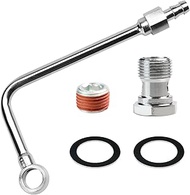 Chrome Fuel Line Single Feed Line Kit with 3/8 Barb Fitting For Mitsubishi ES Hatchback 4-Door BATTE