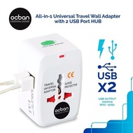 Universal plug adapter plug in 2 USB charger