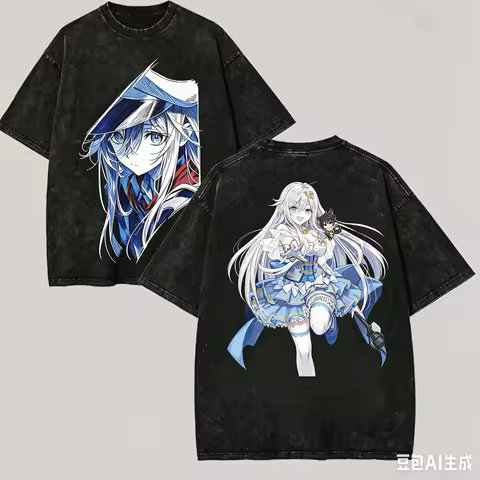 86 Eighty Six Washed T shirt Anime Lover Harajuku New Model Oversized Vintage Loose Unisex personali