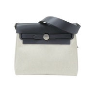 灰色皮革 白色帆布 Herbag Zip 20 肩背包 W刻【HERMES 愛馬仕】