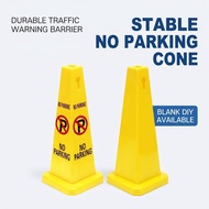 No Parking Cone for Parking Lot | Waterproof Safety Warning Roadblock Traffic Post
