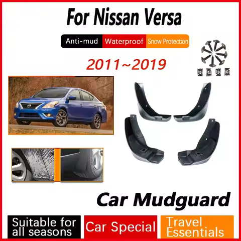 Car Mud Guards For Nissan Versa Latio Sunny Almera N17 2011~2019 ABS Flaps Splash Front Rear Wheel M