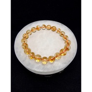 Citrine Pyramid Quartz Crystal Full Stone Bracelet natural 9mm4A F869