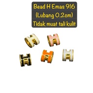 Bead H emas 916 tulen