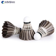 NOBELJIAOO 3/6/12Pcs Black Duck Feather Badminton And Durable Beginner Competition Training Badminto