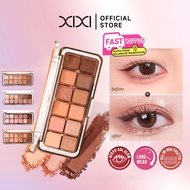 Xixi 12 Color Eyeshadow Palette Long Lasting Matte Shimmer Glitter High Pigment Easy to Blend Eye Ma