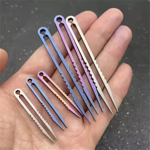 TC4 Titanium Alloy Industrial Tweezers Outdoor EDC Tools Anti Static Diverse Nonmagnetic Specificati