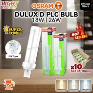 [SET 10pcs] OSRAM Dulux D PLC Type Bulb 18W / 26W PLC Bulb Energy Saving Bulb Daylight / Coolwhite /