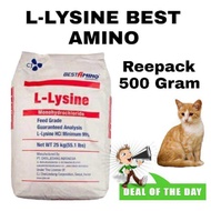 ALI PETSHOP L-LYSINE HCL 500gram MEIHUA - Suplemen Vitamin Penggemuk Udang Ikan Kucing Sapi Ayam