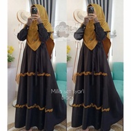 Milla set ori athata, gamis set, gamis ity crepe