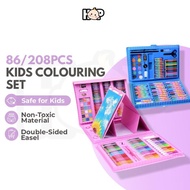 86/208pcs Kids Painting Set Colour Crayon Drawing Art Set for Kids Color Drawing Pencil Set Art Set 